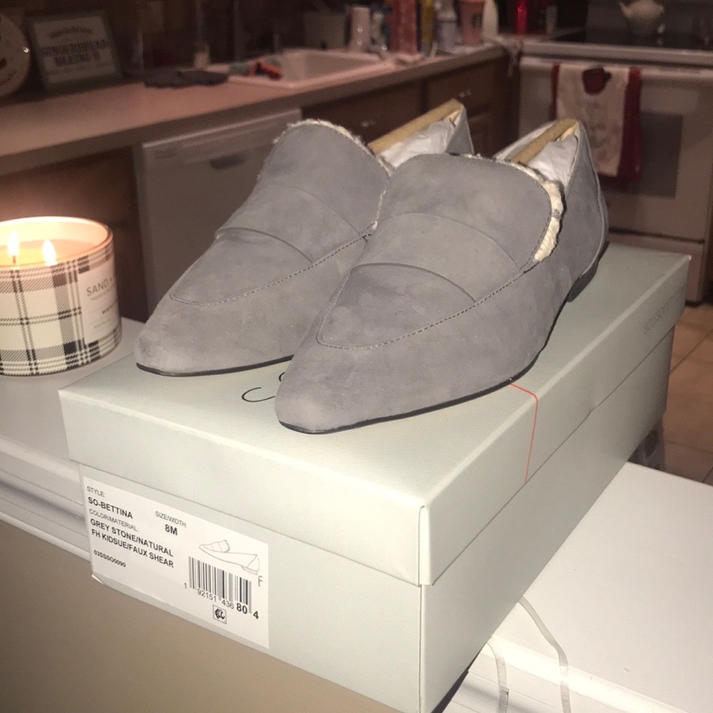 NIB! Sole society suede/faux shearling Loafer